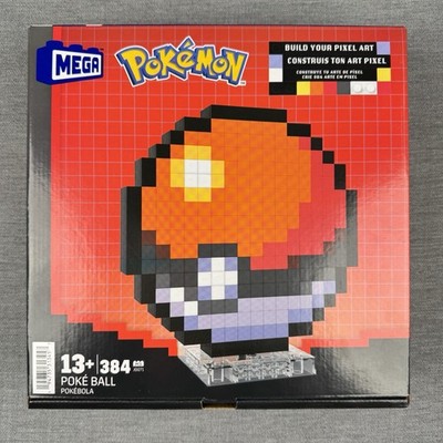 MEGA: Pokemon Poke Ball Build Your Pixel Art Ages 13+ 384 PCS JGG71