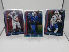 2025 Topps Chrome Bills Lot Refractor Joshua Palmer, James Cook, Joey Bosa