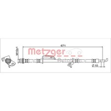 Metzger Bremsschlauch vorne rechts für Toyota Avensis Kombi T27