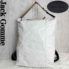Jack Gomme 2-way bag Backpack White Large in Excellent Condition