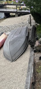 Gray Kayak Hull - Kayak Shown Upside Down