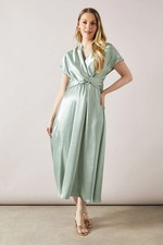 Wallis Sage Fit & Flare Dress Womens Occasion Dresses