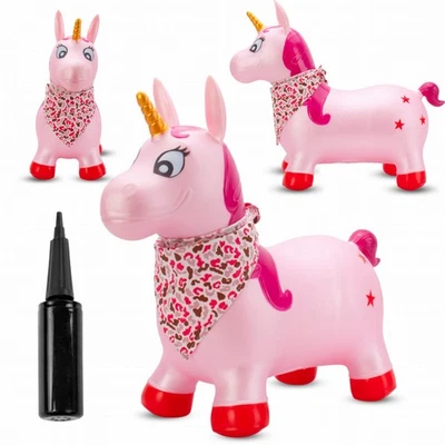 SUN BABY Hüpftier Hüpfspielzeug für Kinder mit Pumpe Gummi ab 1 Jahre Bandana