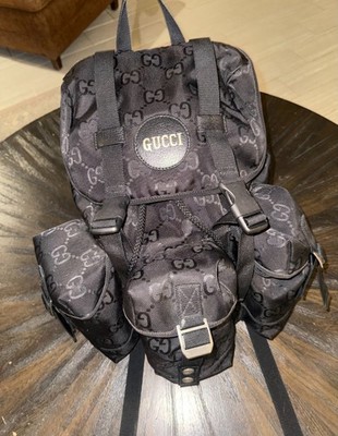 GUCCI OFF THE GRID BACKPACK ECONYL BLACK  NYLON GG MONOGRAM