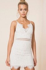 superdown Woman’s S Ivory Lace Spaghetti Strap Mini Dress NWT