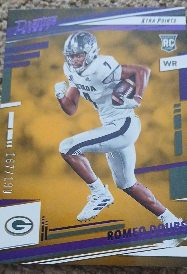 2022 Panini Prestige - Rookies Romeo Doubs #329 Xtra Points Purple /199 (RC)