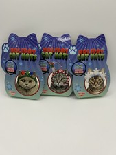 New Holiday Cat Hats Snowflake  Blue Feline Costume Hat Fun Adorable Christmas