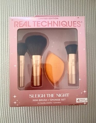Real Techniques 4 Piece Mini Brush & Miracle Complexion Sponge Set Multicolor