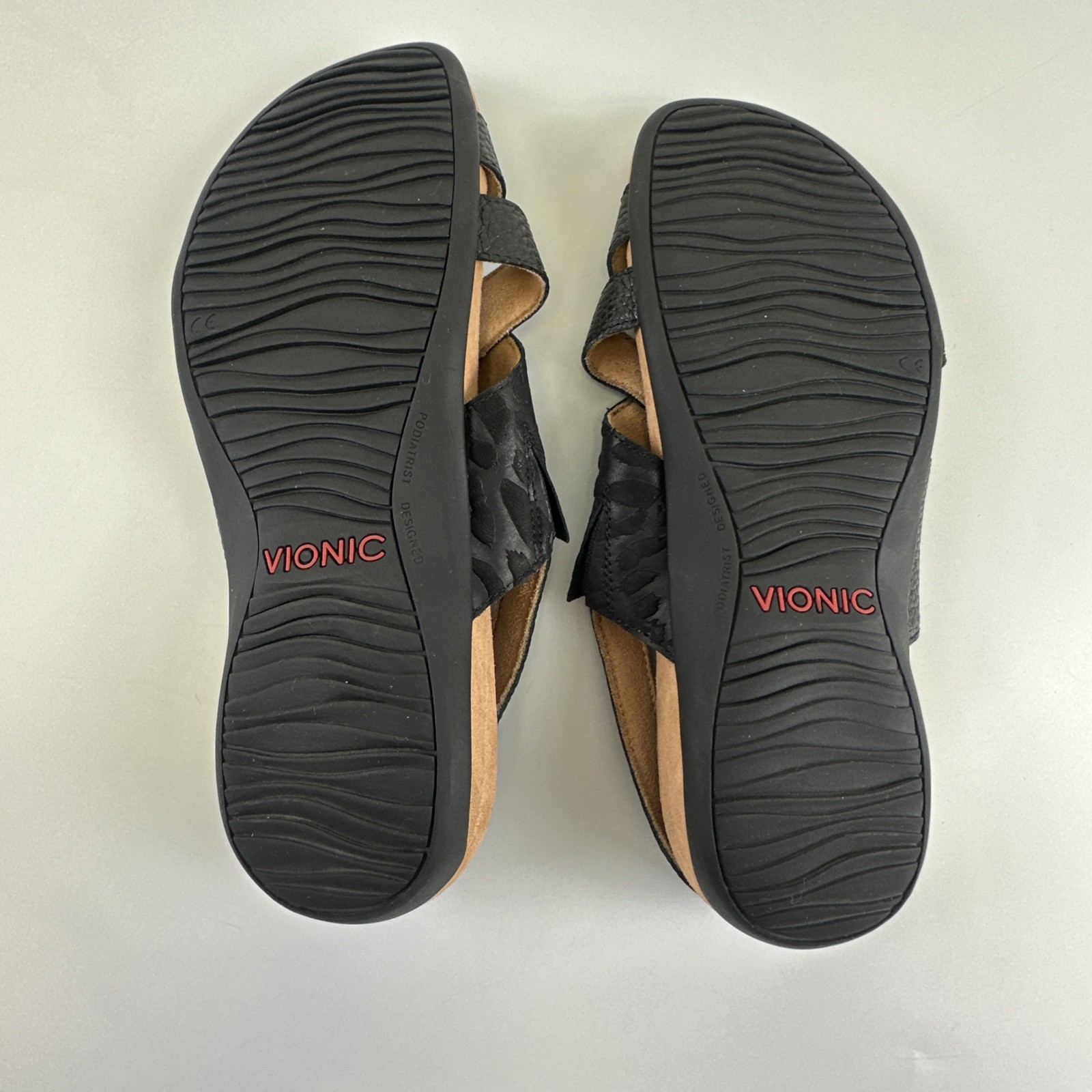 Vionic Eira Sandal Flat Black Leather Slingback A… - image 12