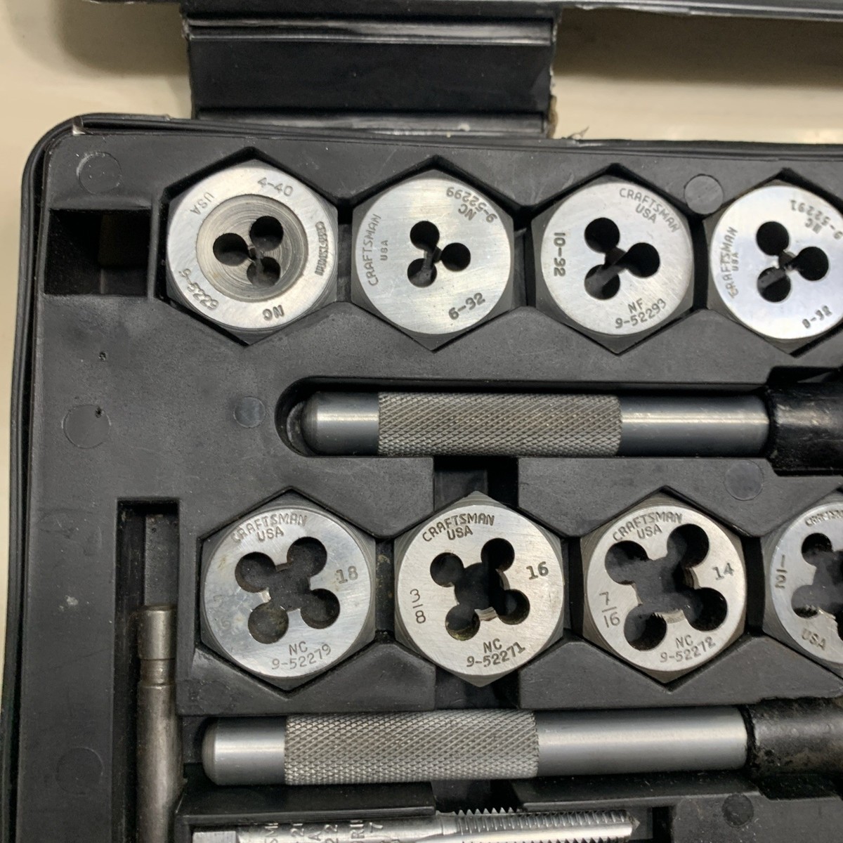 Vintage USA Craftsman Kromedge SAE Tap & Die Set 5201 for sale