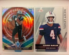 Tetairoa McMillan SAGE Paragon + Next Level Rookie Panthers NFL 2 Card Lot