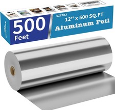 Aluminum Foil Roll, 12in x 500Sq Ft Aluminum Foil, Thick Strong Tin Foil with Cu