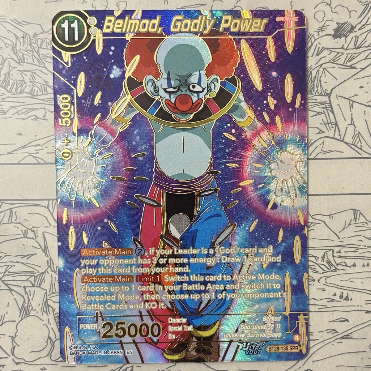 Belmod, Godly Power BT28-135 SPR Prismatic Clash B28 Dragon Ball
