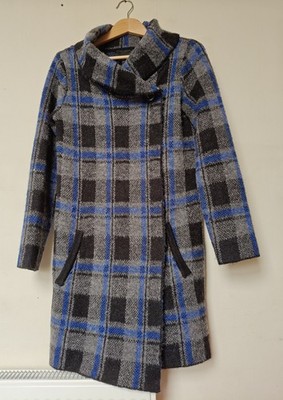 Cynthia Rowley karierte karierte Strickjacke Jacke Coatigan Gr. S