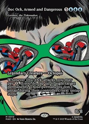 x1 Doc Ock, Armed and Dangerous - Lorthos, the Tidemaker - Borderless M MTG Marv