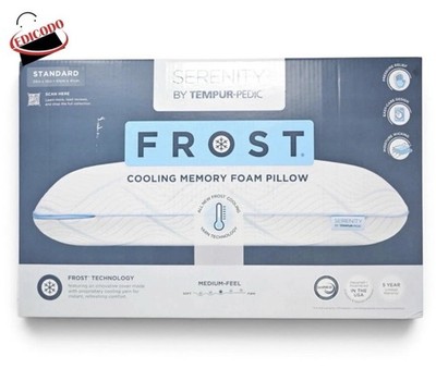 Serenity by Tempur-Pedic Frost Cooling Memory Foam Pillow UNSEALED BUT NEW