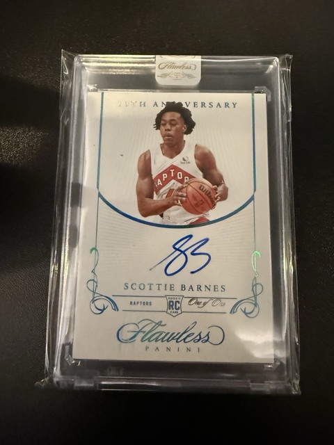 2021 Panini Flawless Basketball Scottie Barnes Rookie  10th Anniversary Auto 1/1