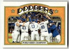 2021 Topps Heritage #1 World Series Champions Los Angeles Dodgers