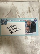 Dean Smith Signed 3x5 Autograph, North Carolina