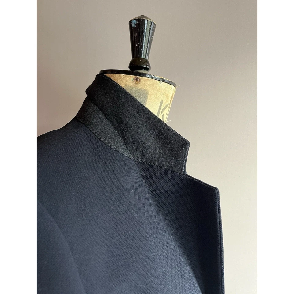 Hugo Boss Blazer Mens Size 40 Navy Wool Tailored Jacket - Image 4 of 4