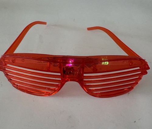 LED Shutter Shades Glasses With Flashing Multicolor LEDs Mixed Colors 4 Settings