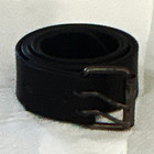 Men's Black Belt Solid Pattern Adjustable Buckle Accent Metal Buckle