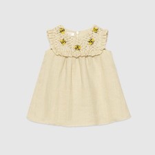 Gucci Baby NWT Girls Bumblebee Honeycomb Dress $850, Size 6-9 Months