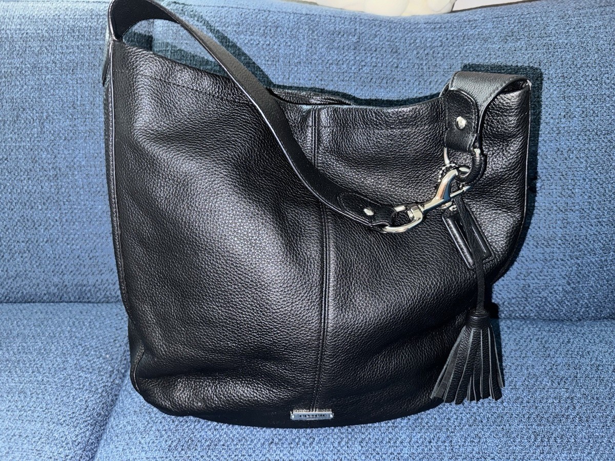 Coach Avery Hobo Black Leather Large Shoulder Bag F23309 Retail