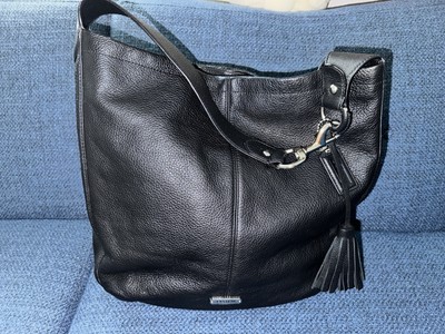 Coach Avery Hobo Black Leather Large Shoulder Bag F23309 Retail