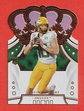 2020 PANINI DRAFT PICKS CROWN ROYALE HOLO DIE CUT JUSTIN HERBERT #14 RC NM/MT