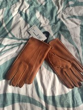 BNWT Mens M&S Marks & Spencer Brown Leather Gloves Size Large RRP £28