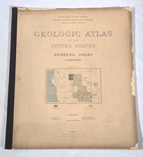 Antique 1906 USGS Geologic Folio #138 Redding California Original Atlas Maps