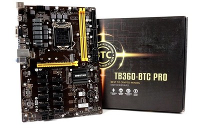 BIOSTAR TB360-BTC Pro LGA1151 12 GPU Mining Motherboard - Comp w/ All Accs