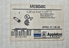 Appleton Arc6034bc Pin Sleeve Screw Cap Connector Body Aluminum Powertite 3w4p
