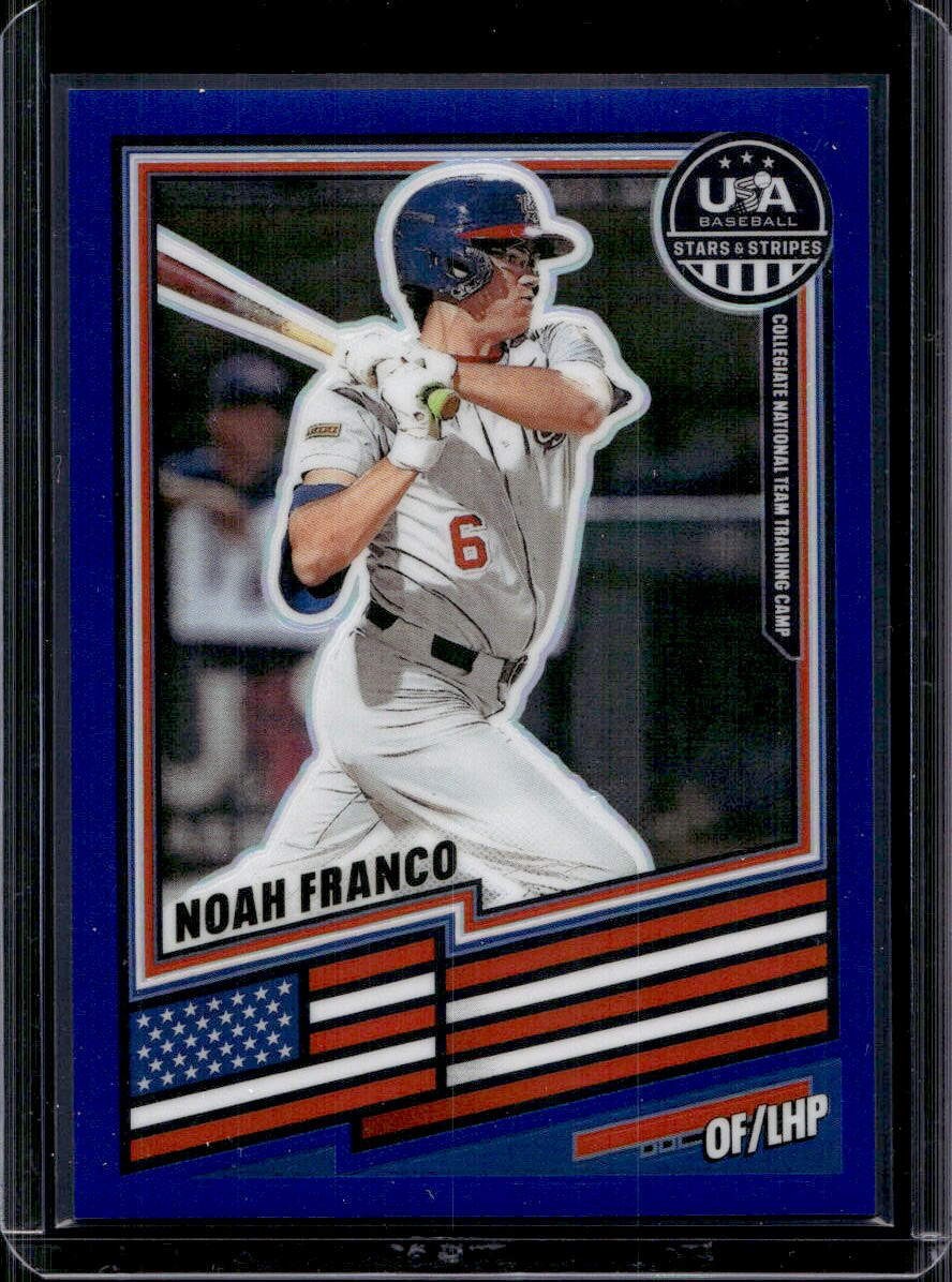 Noah Franco 2026 Panini Stars & Stripes Prizm USA Baseball #134 Blue #218/299