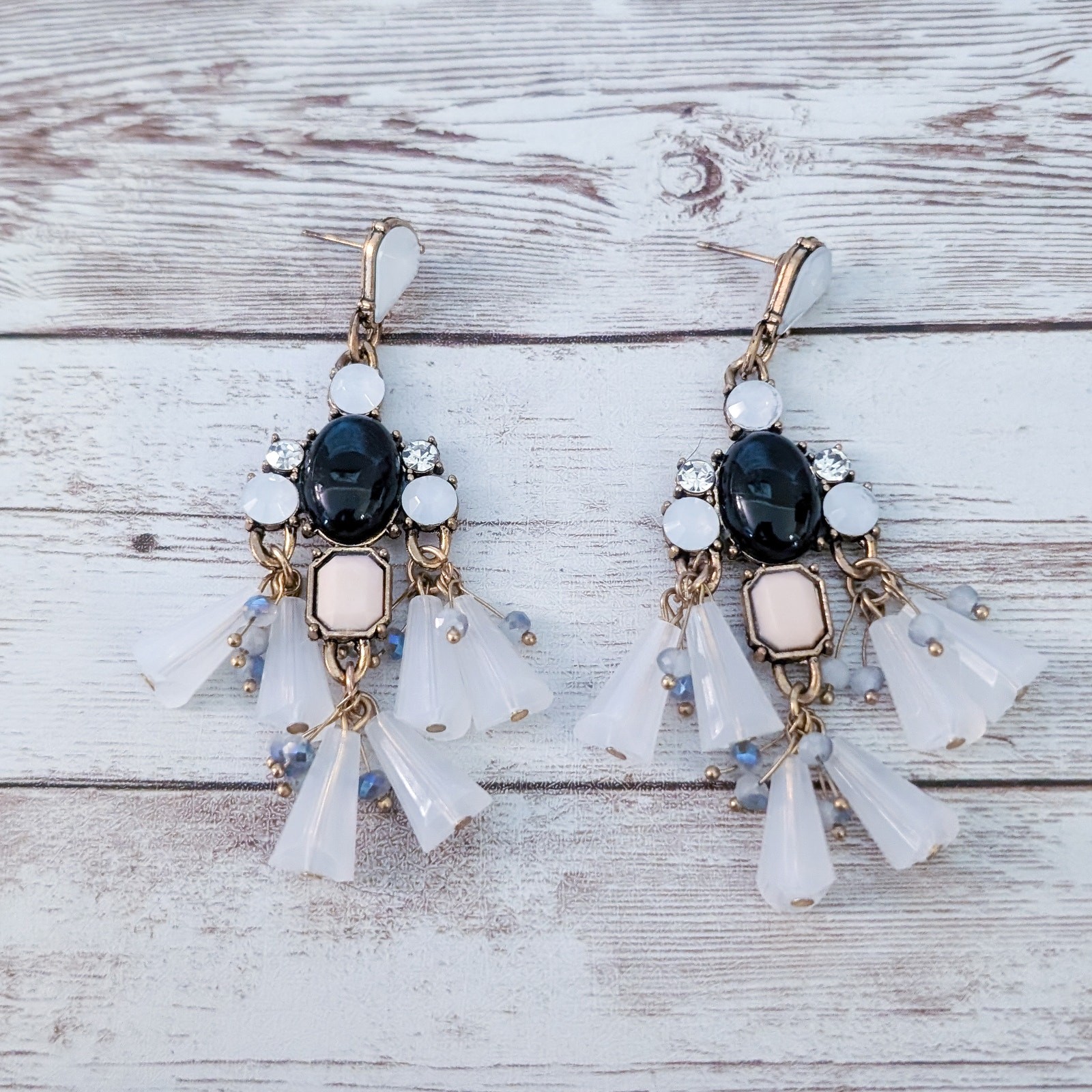 Statement Dangle Earrings - Very Pretty Large Ear… - image 3