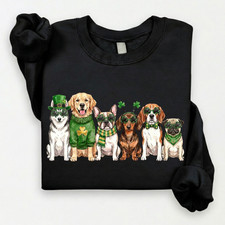 Dog Lover St Patricks Day Dog Sweatshirt Dog Mom Gift