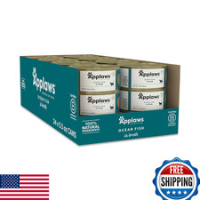 Applaws Natural Wet Cat Food, 24-Count, Limited Ingredient Canned Ocean Fish in