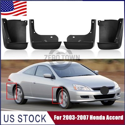 4x Front &Rear Flaps Mud Guards Mudguard Splash fit 2003-2007 Honda Accord Sedan