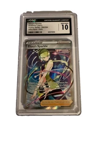 The Pokémon Company 2021 Fusion Strike Elesa's Sparkle 260/264 UR Holo CGC 10