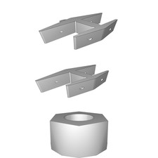 Set Staffe Conversione per IKEA Expedit Desk Add-On Montaggio T L Orizzontale