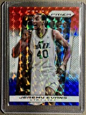 2013-14 Panini Prizm Red White & Blue Mosaic Prizm #183 Jeremy Evans Utah Jazz