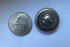 Vintage Hand painted white metal button ~"Swiss Chalet in Alps"~ 7/8" ~EA5 — photo 2
