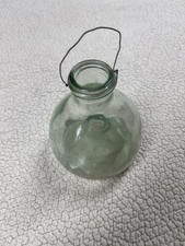 Vintage Fly & Wasp Catcher Green Glass with Hanger RARE