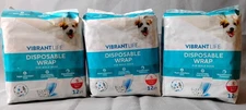 Vibrant Life Disposable Wrap for Male Dogs  SIZE SMALL  LOT of 3 NEW/SEALED 