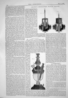 Old Engineering 1866 Ging verbessertes Flüssigkeitsventil Dalston Kohlenwasserstoff L viktorianisch