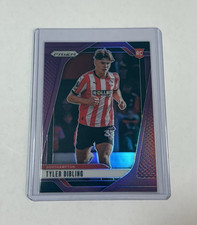 2024-25 Panini Prizm Premier league Soccer Tyler Dibling Purple Rookie Card. rookie card picture