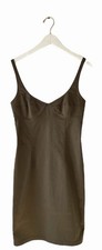 Archival Prada Olive Vintage bustier dress  Sz 44 /US S