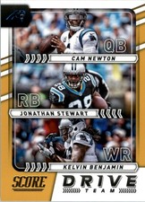 2017 Score Drive Team Gold #4 Cam Newton Jonathan Stewart Kelvin Benjamin - FB