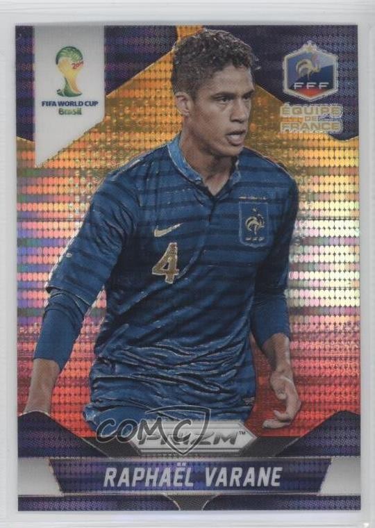 2014 Panini Prizm World Cup Yellow & Red Pulsar Prizm Raphael Varane #78 1u6